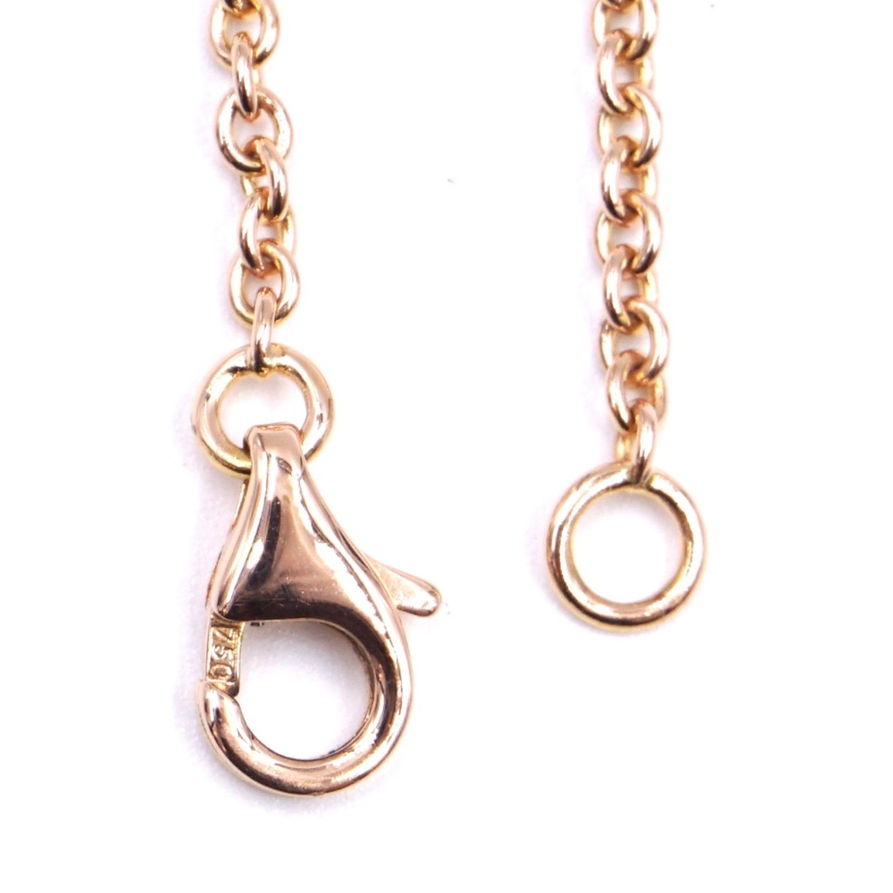 18k 750 Iconic Love Mini Ring Charm Chain Bracelet - Picture 6 of 8